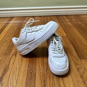 Nike Shadow Air Force One Size 6.5 All White